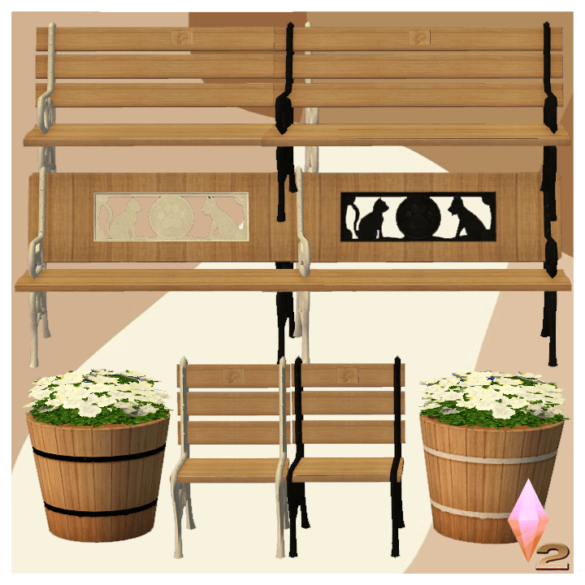 Sims 4 Garden Seat set by Lolita