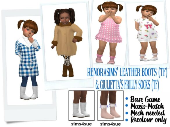 Sims 4 GIULIETTA’S FRILLY SOCKS (TF) by Sims4Sue