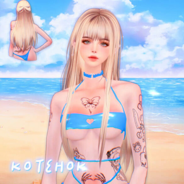 Sims 4 golden sunset hair