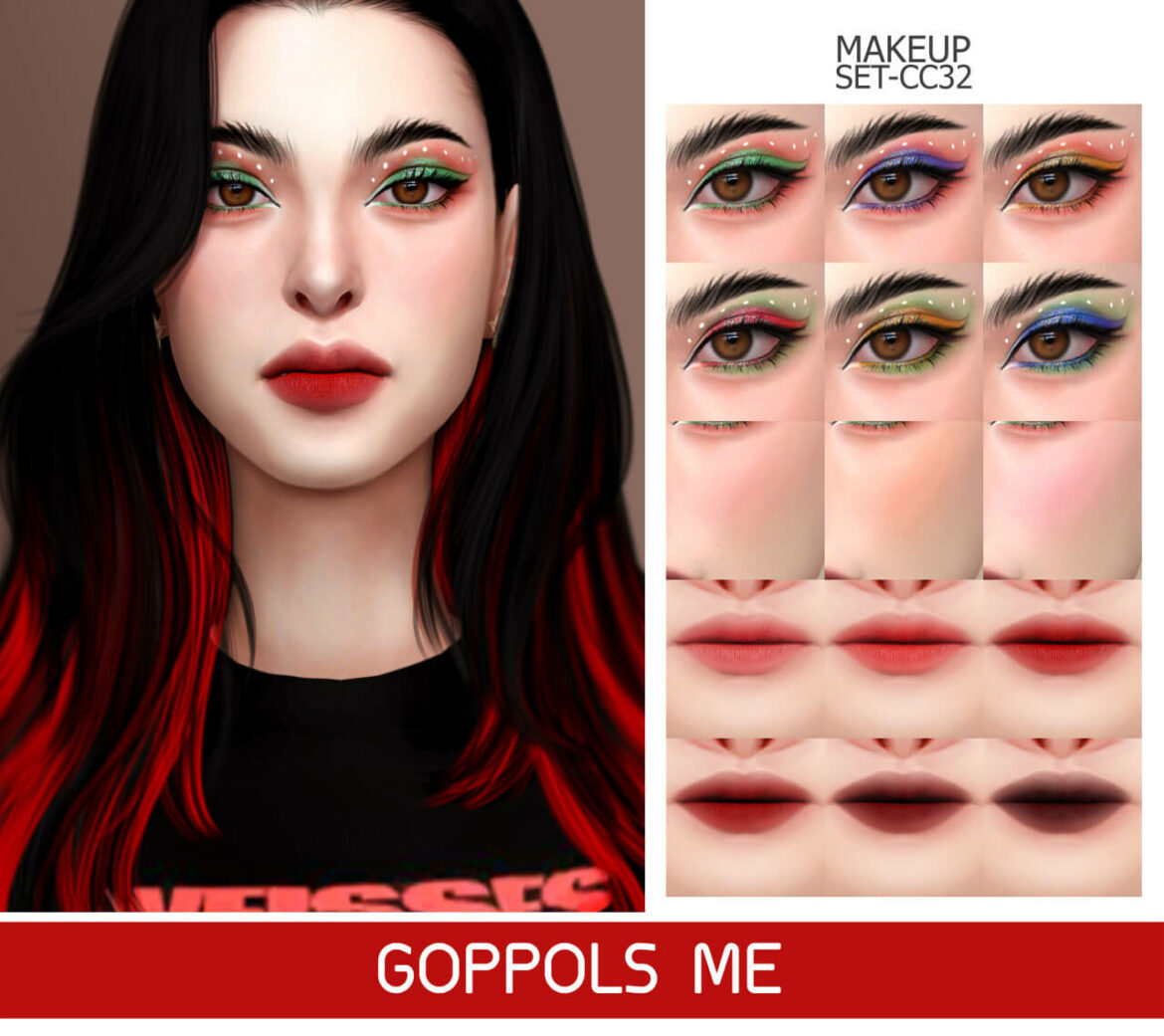 Sims 4 GPME-GOLD MAKEUP SET CC32 at GOPPOLS Me