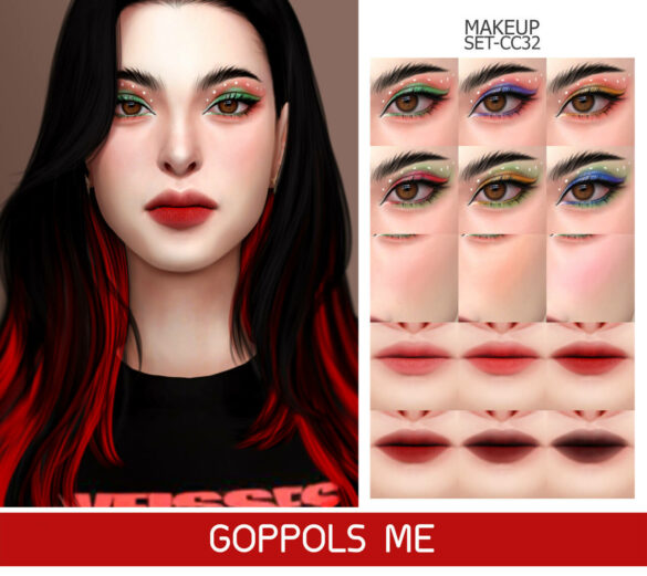 Sims 4 GPME-GOLD MAKEUP SET CC32 at GOPPOLS Me