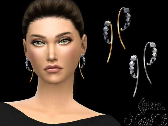 Graduated beaded wire earrings by NataliS