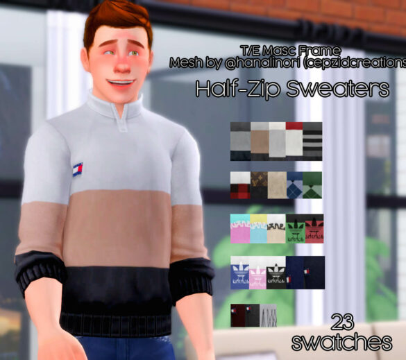 Sims 4 half zip sweaters
