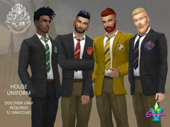 Sims 4 Hogwarts Uniform Outfit by SimmieV