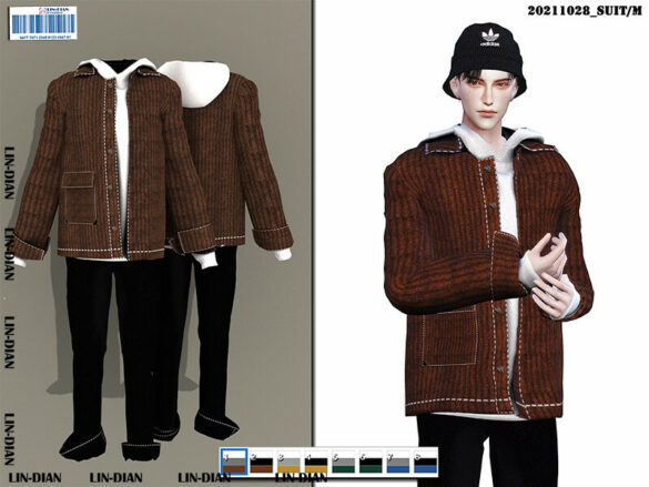 Sims 4 Hoodies and corduroy jackets by LIN_DIAN at TSR