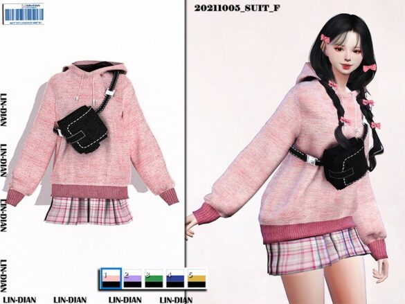 Sims 4 Hoodies and cross-body bags by LIN_DIAN