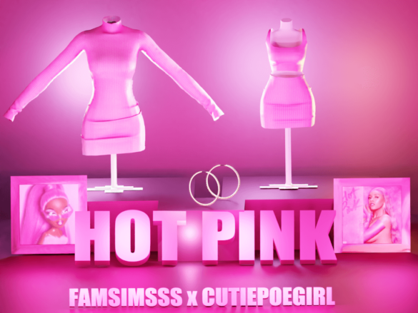 Sims 4 hot pink collection famsimsss x cutiepoegirl