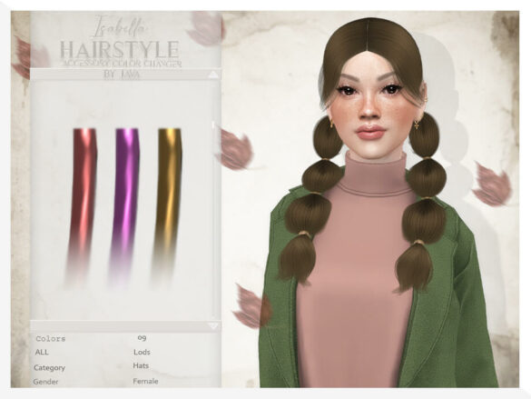 Isbella Accessory Color Changer by JavaSims