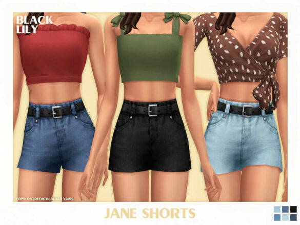 Sims 4 Jane Shorts by Black Lily
