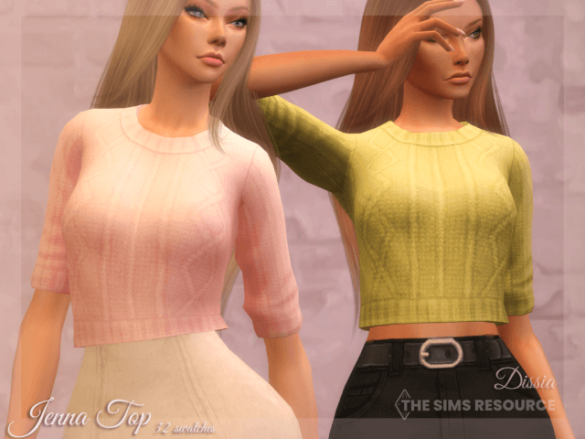 jenna top 32 swatches base game compatibile custom