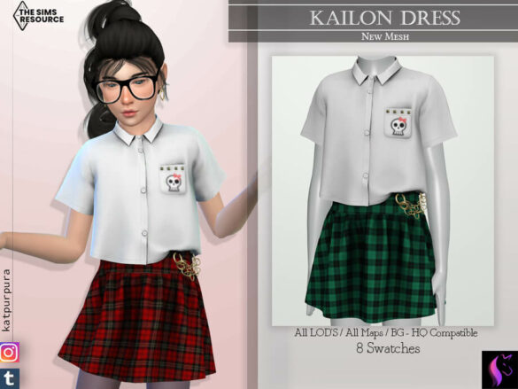 Sims 4 Kailon Dress by KaTPurpura