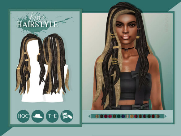 Sims 4 Kassie (Hairstyle) by JavaSims