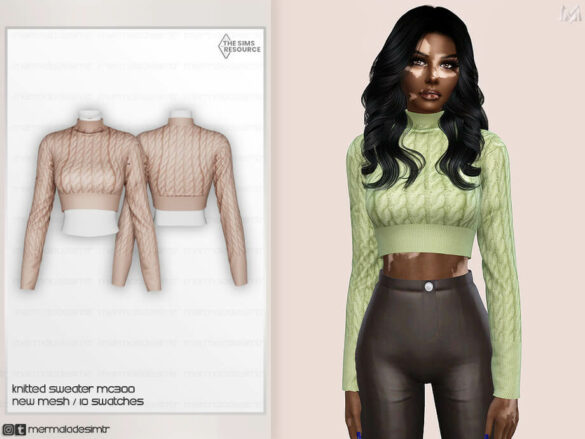 Sims 4 Knitted Sweater MC300 by mermaladesimtr
