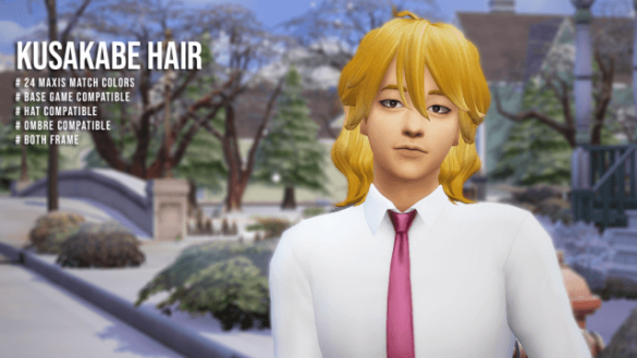 Sims 4 kusakabe hair maxis match