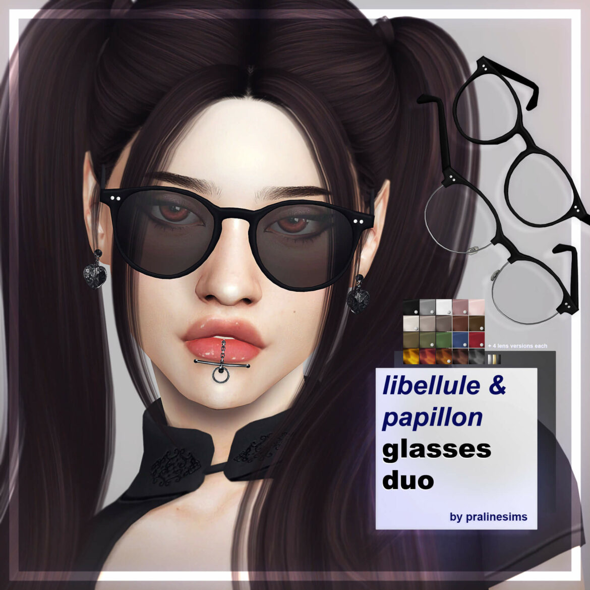 Sims 4 libellule papillon glasses