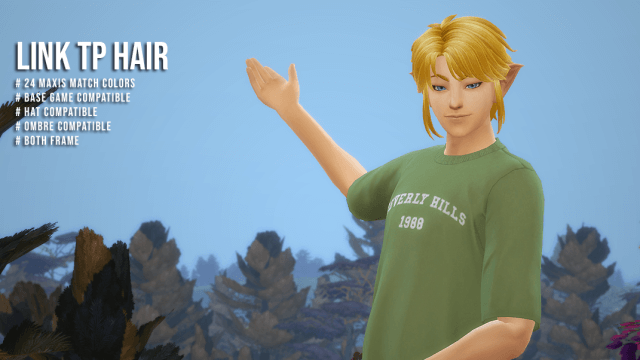 Sims 4 Link Twilight Princess hair - The Sims Game