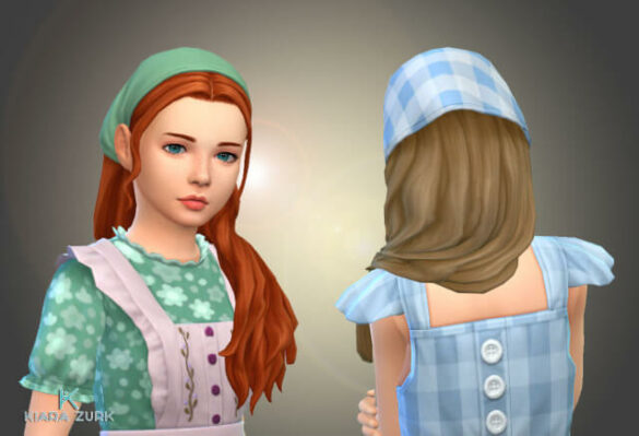 Sims 4 long side bandana for girls