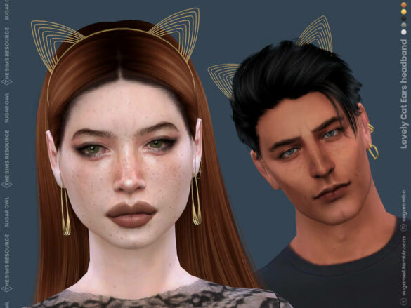Sims 4 Lovely Cat Ears headband by sugar owl