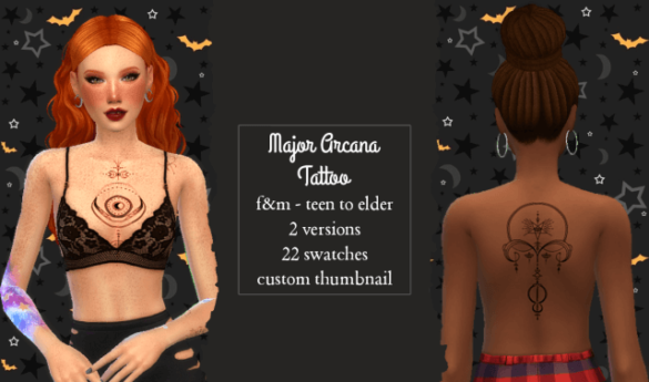 Sims 4 major arcana tattoo