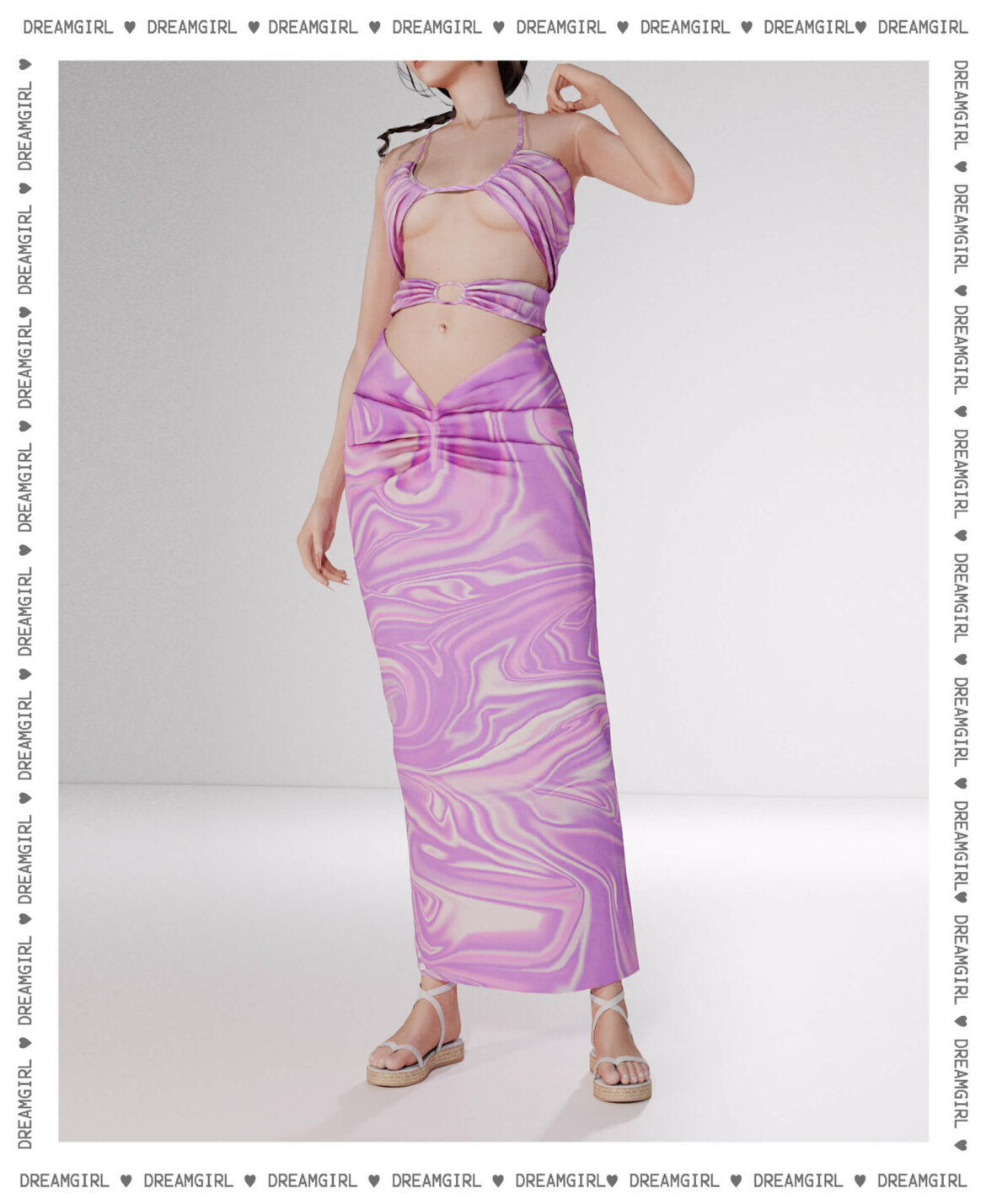 Sims 4 marble cut out dress new mesh by dreamgirl