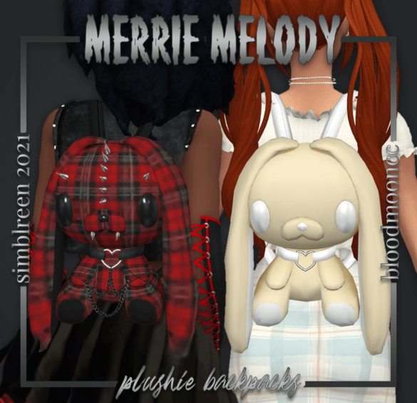 Sims 4 merrie melody backpack simblreen 2021 halloween