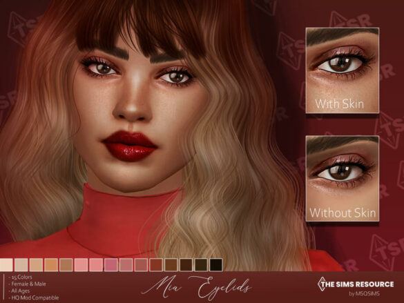 Sims 4 Mia Eyelids by MSQSIMS