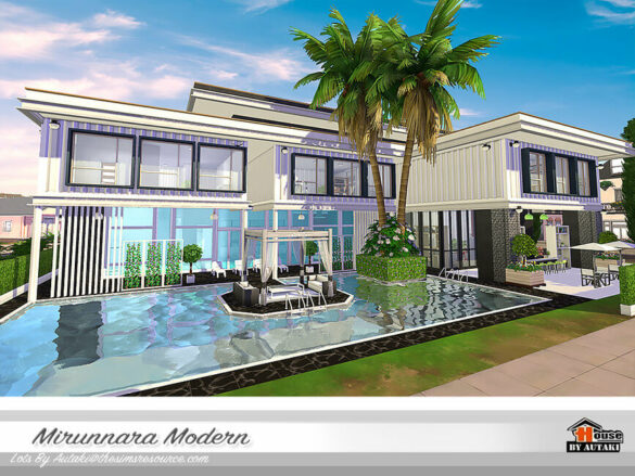 Sims 4 Mirunnara Modern House By Autaki At Tsr The Sims Game
