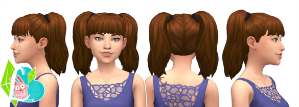 Sims 4 Mischievous Pigtails
