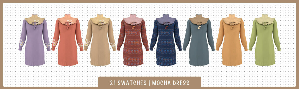 Sims 4 mocha dress