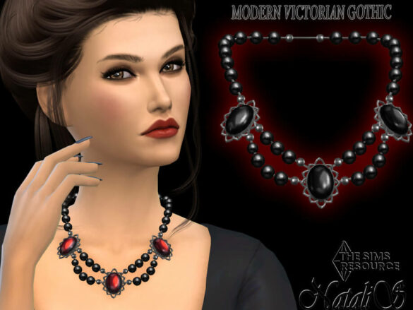 Modern Victorian Ghotic Beaded necklace by NataliS