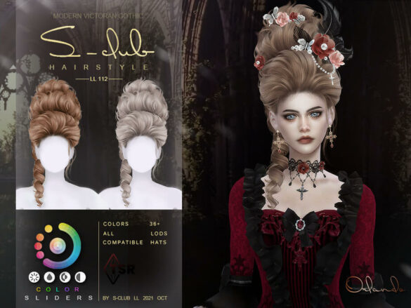 Modern Victorian Gothic curly hair bunsOrlando