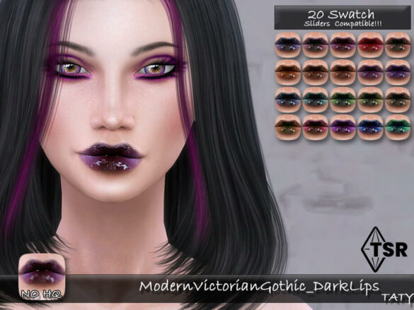 Modern Victorian Gothic-Dark Lips by tatygagg - The Sims Game