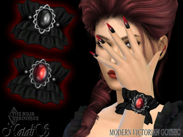 Modern Victorian Gothic frill bracelet by NataliS