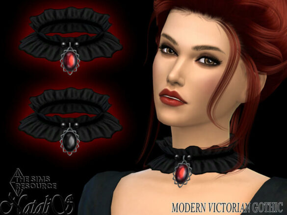 Modern Victorian Gothic frill choker by NataliS