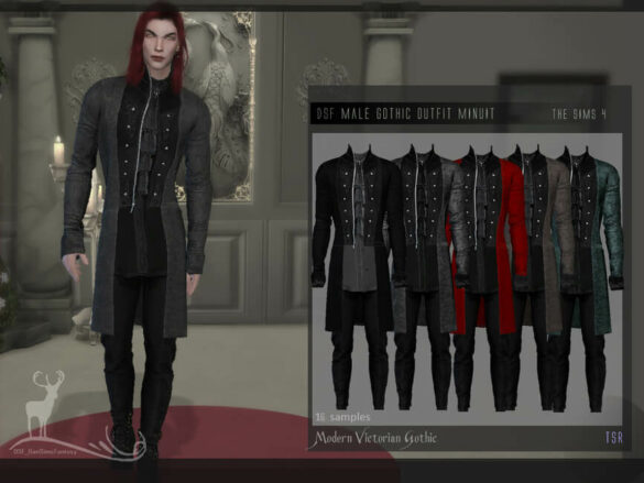 Male gothic outfit Minuit by DanSimsFantasy