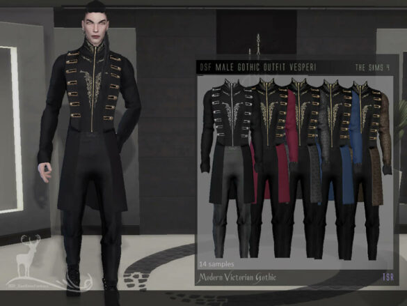 Male gothic outfit Vesperi by DanSimsFantasy