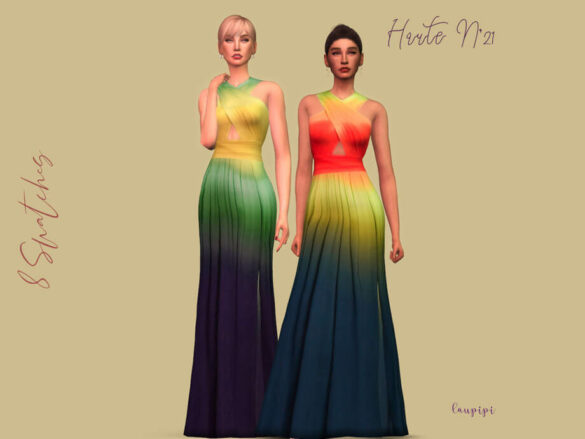 Sims 4 Multicolor Dress – MDR07 by laupipi