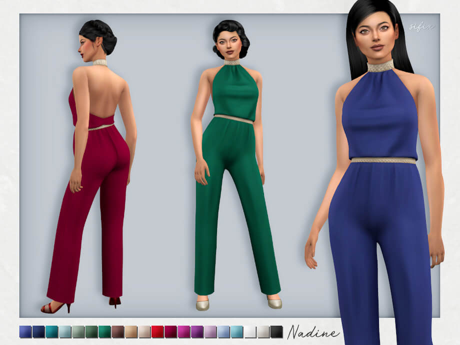 Sims 4 Nadine Jumpsuit by Sifix - The Sims Game