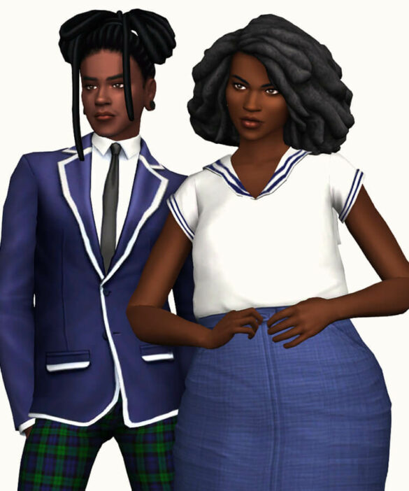 Sims 4 nanchatte seifuku the academia challenge by