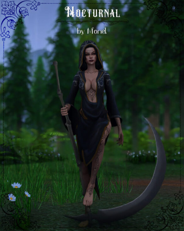 Sims 4 nocturnal dress + hat