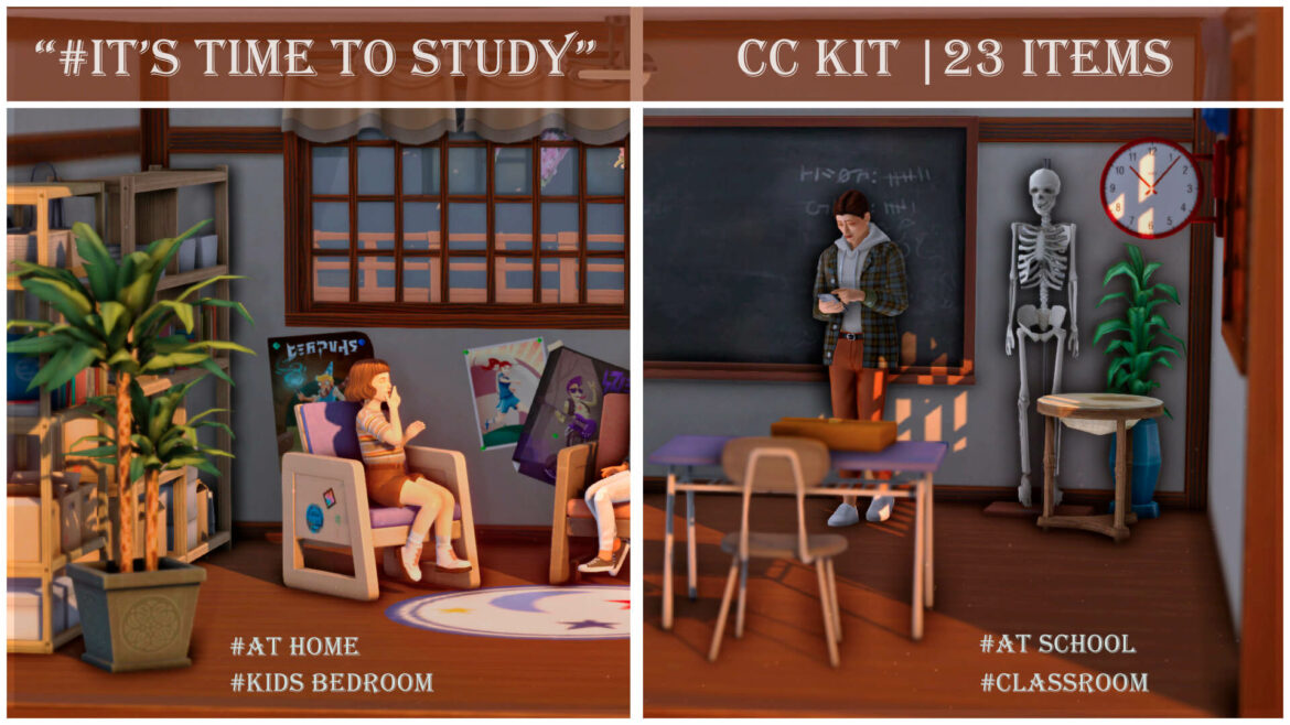 Sims 4 nocturne vi its time to study cc pack