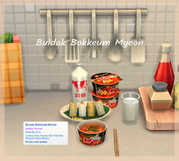 Sims 4 november 2021 recipebuldak bokkeum myeon