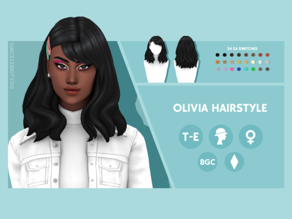 Sims 4 oliva hairstyle maxis match hairstyle available