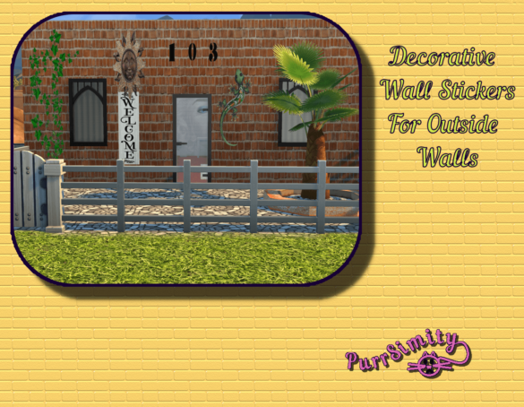 Sims 4 Outdoors Sticker Wall Decor