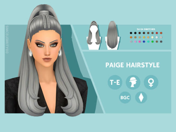 Sims 4 Paige Hairstyle by simcelebrity00