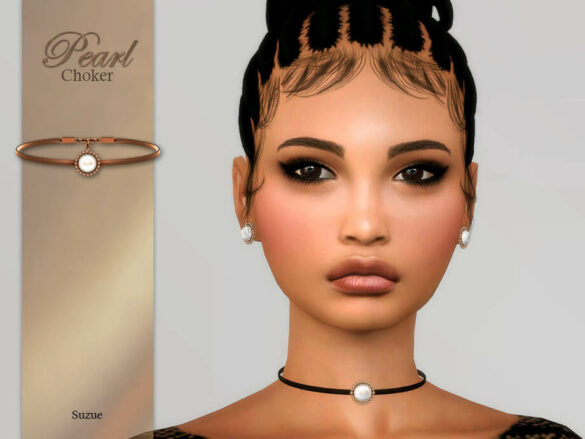 Sims 4 Pearl Choker by Suzue