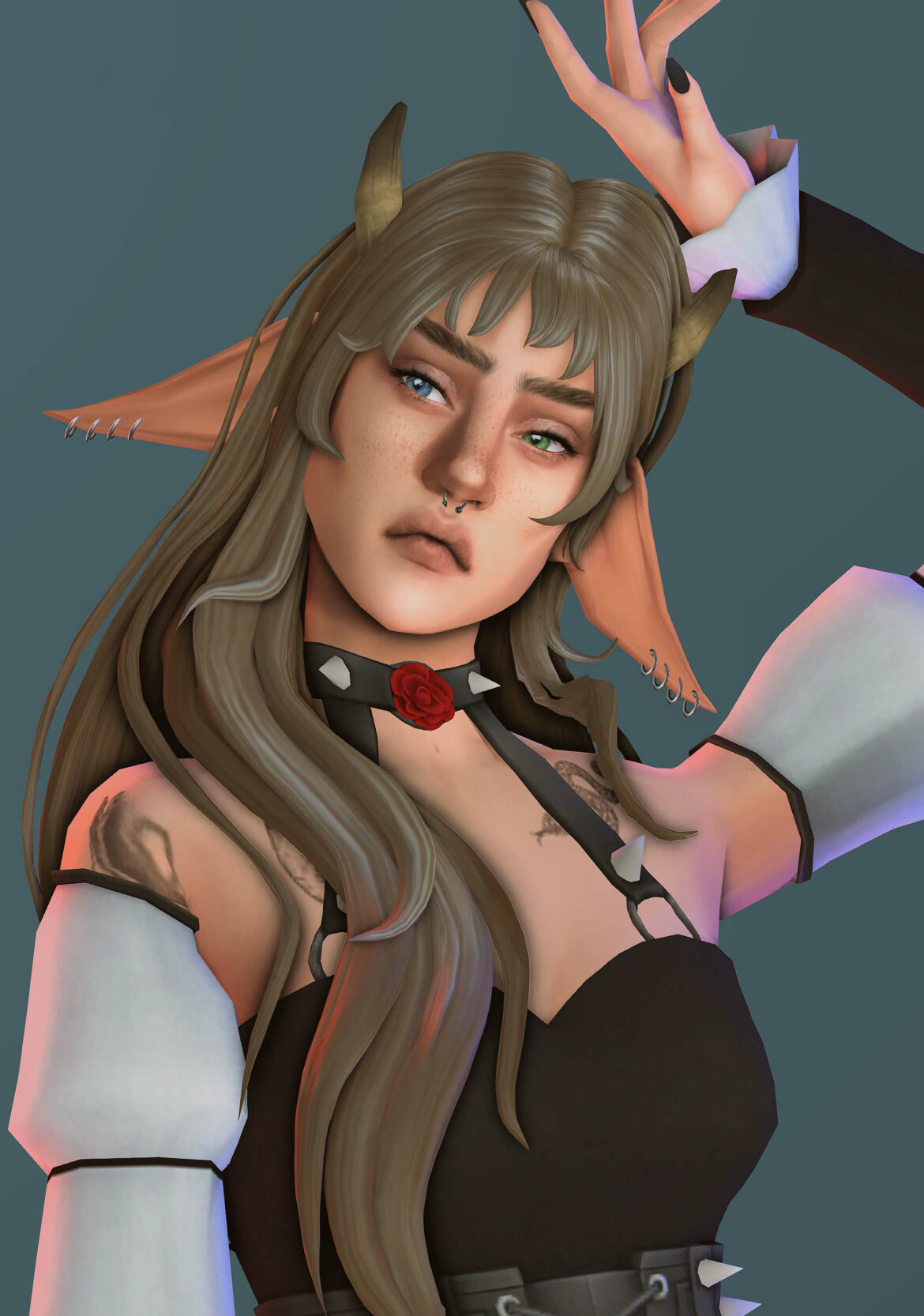 Sims 4 philippa hair simandy horns