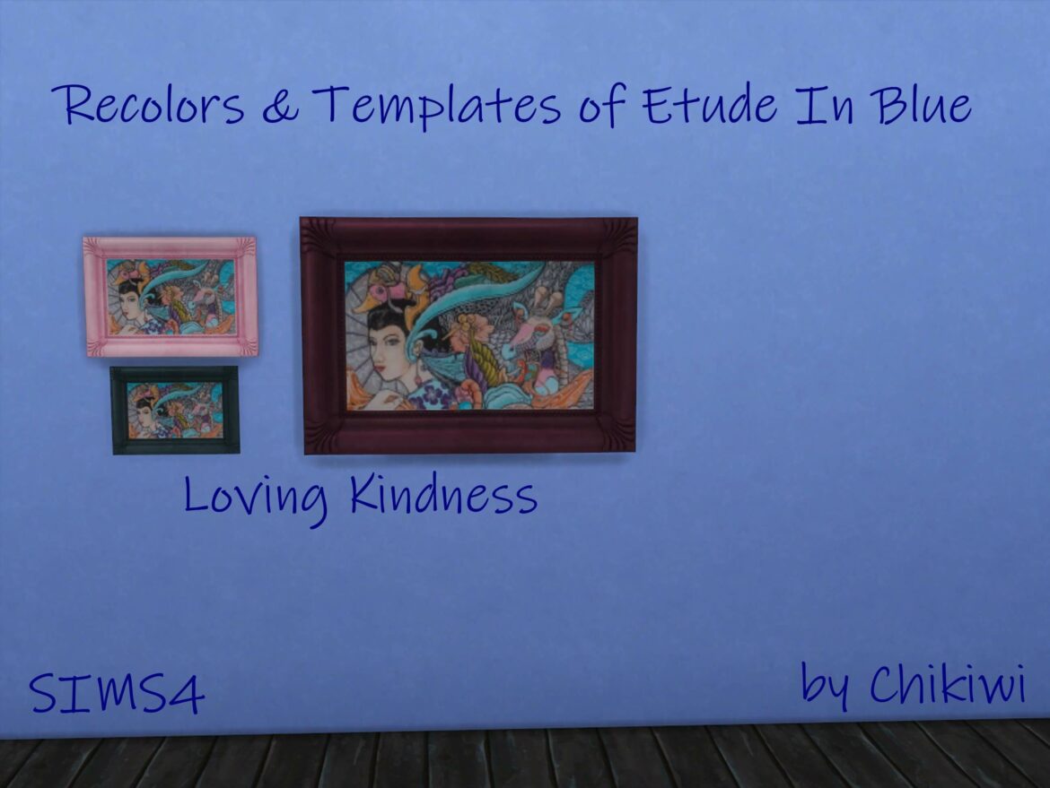 Picture Frame Recolors and Templates – Etude in Blue