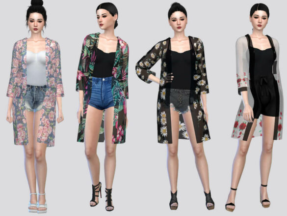 Sims 4 Priscilla Sheer Cardigan by McLayneSims