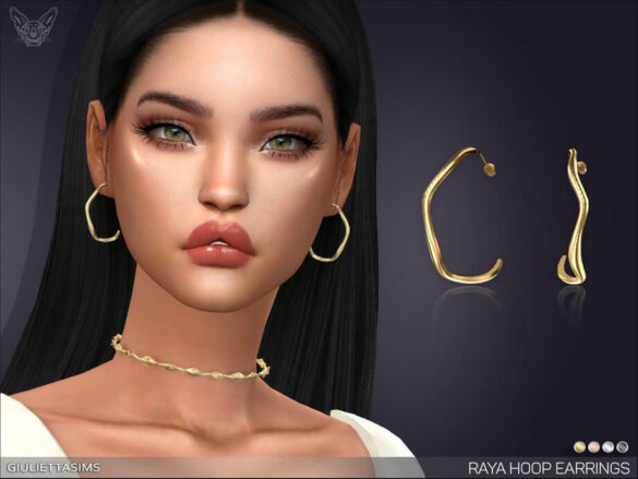 Sims 4 Raya Hoop Earrings by feyona